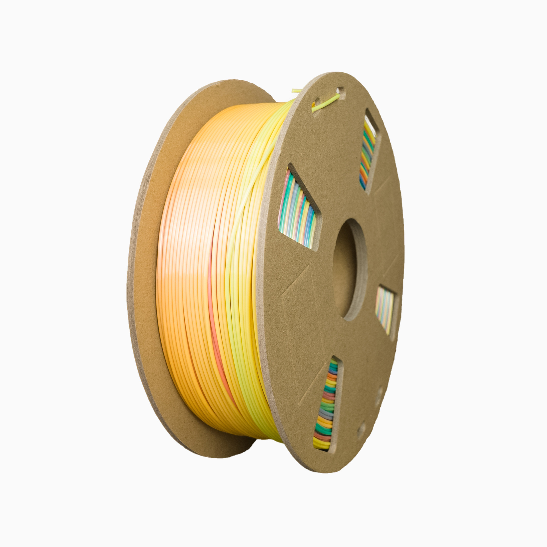 วัสดุสิ้นเปลืองสำหรับพิมพ์ 3D PLA แบบไหมสีรุ้งไล่ระดับ สีรุ้งแบบไหม ขนาด 1 กก. ขนาด 1.75 มม.