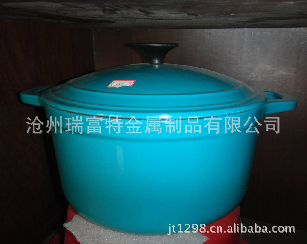 2.75QT铸铁搪瓷锅、汤锅Cast Iron Enamel Cookware-图0