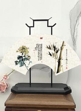 承沁现代新中式摆件客厅全新摆饰铁艺木质桌面家居饰品装饰电视柜