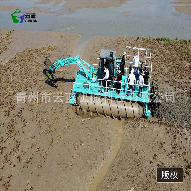 泥地沼泽地花米草割草船 滩涂打桩机设备 螺旋推进车供应,淘宝优惠券,粉丝福利购,淘宝优惠卷