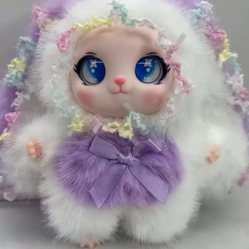 ตุ๊กตาผ้าพลัชสีสันสดใส น่ารัก ของเล่นจี้ไวนิลแบบใหม่ ของขวัญสำหรับเด็ก ประดับลูกไม้หูใหญ่ มีจำหน่ายแบบขายส่ง
