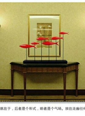 客厅装饰品摆件群鱼工艺品创意现代简约家居玄关电视柜酒柜摆饰