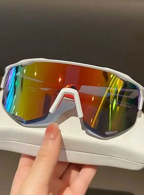 户外运动骑行墨镜女大框遮阳防晒防紫外线太阳镜骑行炫彩护目镜男