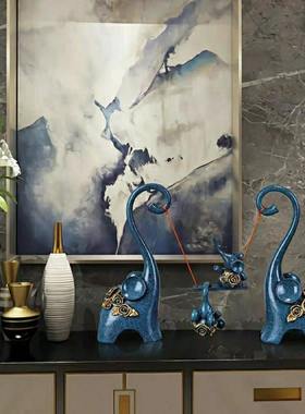 北欧轻奢大象摆件欧式家居客厅玄关办公室电视柜酒柜乔迁礼品装饰