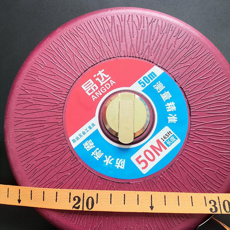 麻布卷尺20米30米50米100米铜摇把工程土地测量耐磨尺软尺布尺 - 图1