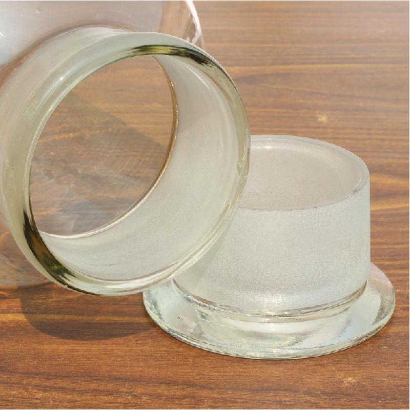 Free shipping high borosilicate glass small mouth bottle sealed lead-free frosted wine bottle thickened heat-resistant bubble wine jar brewing tank