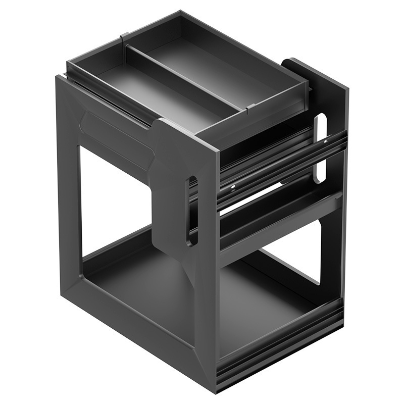 酷太平替厨房铝合金调味品收纳抽屉式多层橱柜拉篮碗篮太空铝材质,淘宝优惠券,粉丝福利购,淘宝优惠卷