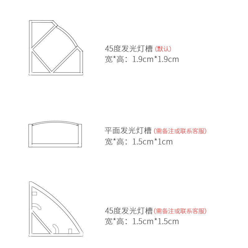 超亮LED灯带吊顶反光槽线性灯条灯线型灯铝槽灯带卡层板灯-图0