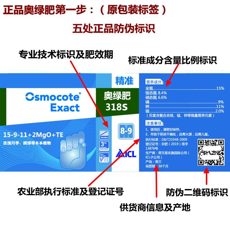 奥绿肥进口控释肥1号大包5斤25kg318s多肉月季植物通用缓释花肥料 - 图1