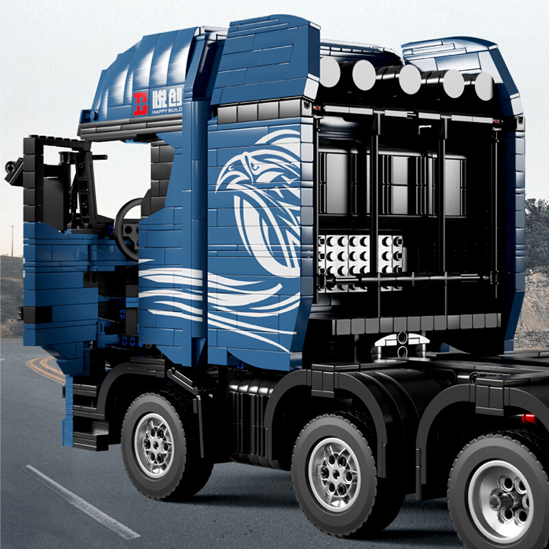 中国积木重型卡车电动遥控斯堪尼亚拖头模型送男生礼物宇记22013 - 图0