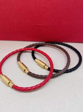4mm粗防水钢丝绳皮绳手链红绳 穿周家饕餮XL刺青charme转运珠手绳