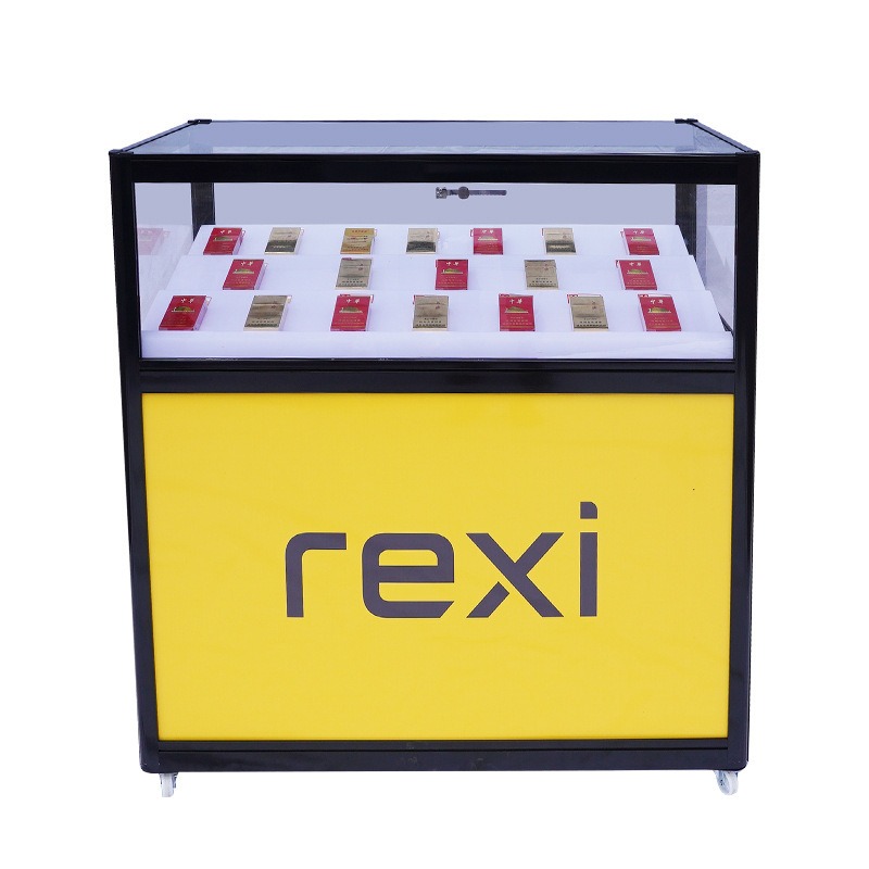 滚轮便携式玻璃亚克力折叠展示柜数码电子产品手机陈列玻璃展示柜,淘宝优惠券,粉丝福利购,淘宝优惠卷