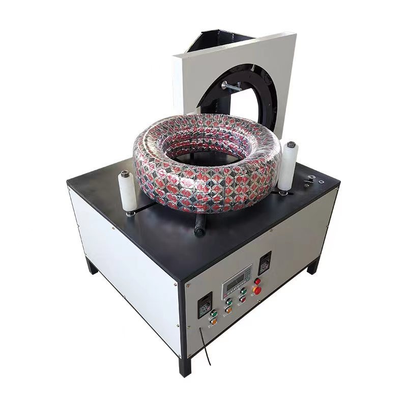 电线电缆缠膜机全自动编织缠绕包装机轮胎裹膜机立式绕膜打包机 - 图2