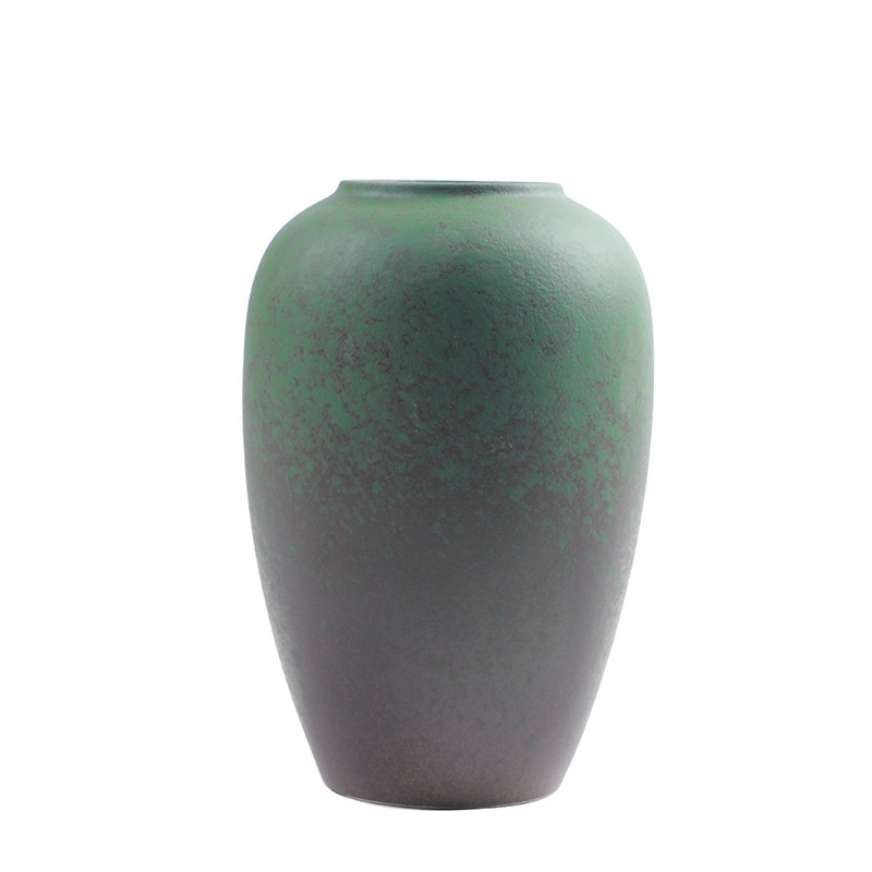 复古禅意陶瓷干花插花花瓶陶罐器子中式客厅家居粗花装饰制作手工 - 图3