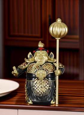 护宅门神哼哈二将新中式客厅书房办公室装饰品摆件家居装饰品摆设