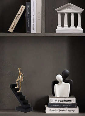 轻奢高档装饰摆件客厅酒柜书柜样板间抽象艺术软装高级感家居饰品