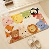 Bathroom absorbent floor mat 2026 new cartoon thickened bathroom door non-slip foot mat bathroom quick-drying carpet