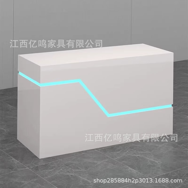 烤漆展柜前台圆柱异形模型展厅科技感产品展示台吧台中岛柜体验台 - 图2