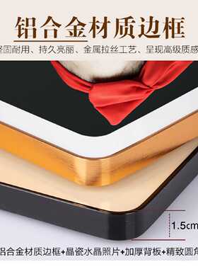婴儿儿童照片定制摆台全家福高级感水晶宫格相框摆件结婚照片挂墙