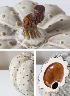 动物南瓜创意陶瓷摆件北欧办公室样板间酒柜玄关柜子软装艺术饰品