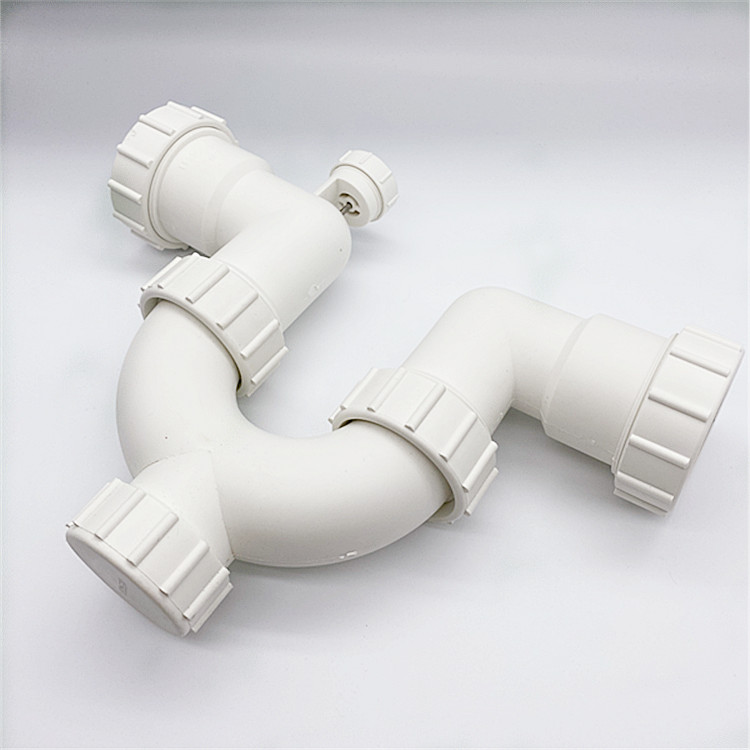u型隔气存水弯pvc50排水管配件接头下水管防臭存水弯带虹吸式