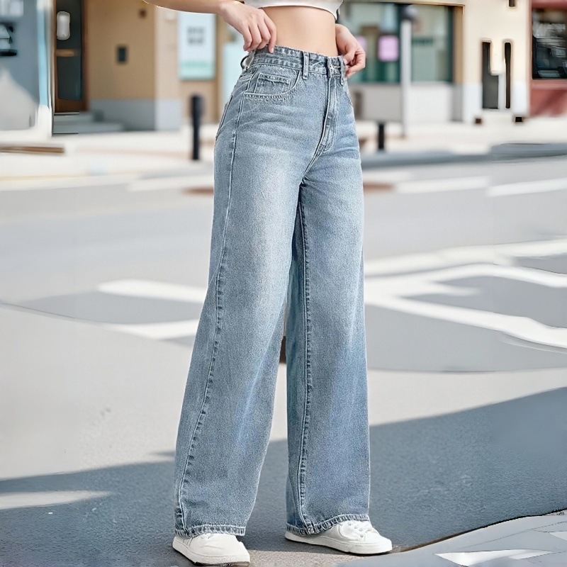 Womejeans สินค้าขายดีข้ามพรมแดน [พร้อมภาพ A+] กางเกงยีนส์ขาบานสำหรับผู้หญิง จำหน่ายบน Amazon Temu Shein