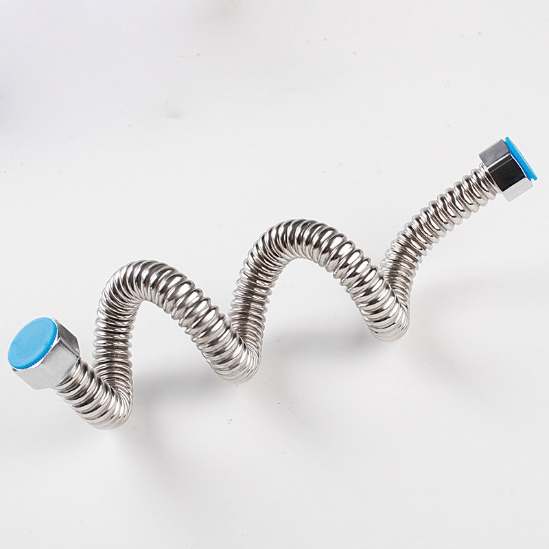 4 points 304 stainless steel corrugated pipe water heater water inlet pipe solar water pipe hose DN15 explosion-proof metal hose