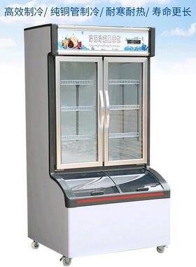 便利店冷柜立式冷冻展示柜饮料柜雪糕柜冷藏冷冻子母展示柜