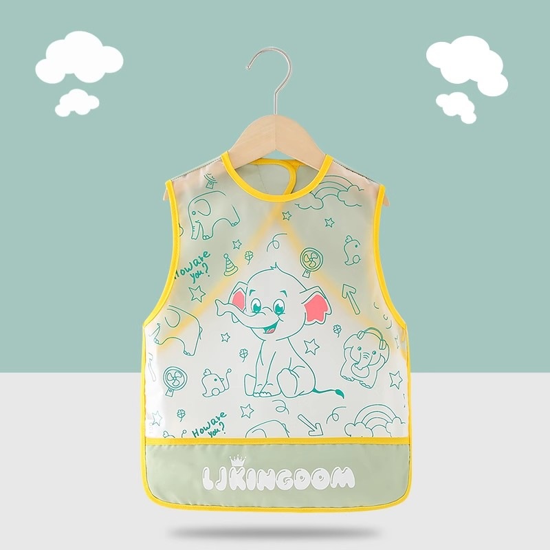 Baby waterproof smock, anti-dirty rice bag, children's eating bib, summer baby apron, bib, older children's clothing backwards