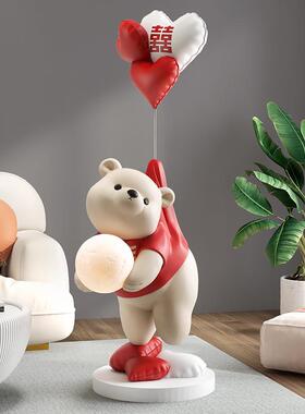 熊客厅大型落地摆件家居饰品电视柜沙发旁摆设灯软装乔迁新居礼品