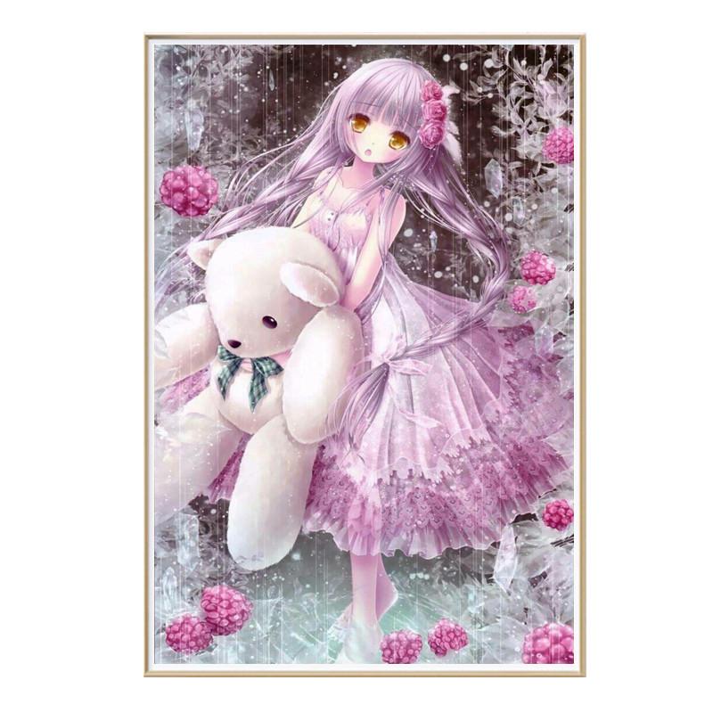 钻石画满钻新款2025可爱公主小幅儿童女孩卧室客厅5d点贴钻十字绣 - 图2