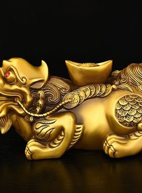 铜貔貅摆件一对客厅店铺家居办公桌招财装饰皮丘貔恘开业工艺礼品