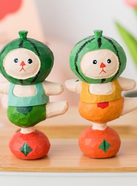 木制工艺品桌面摆件学生用品创意摆件办公居家装饰品摆件木质手工