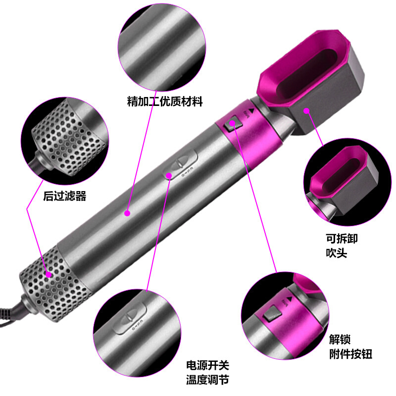 5 in1 hair curler roller flat Iron styler 内扣自动卷直发棒 - 图0