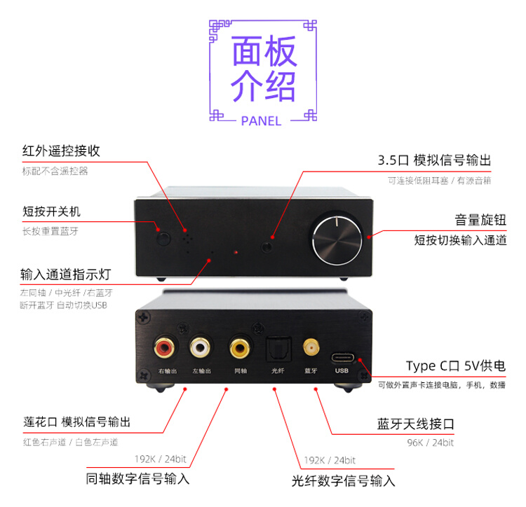 小影B5 QCC5125蓝牙5.1 es9038解码器HiFi发烧 LDAC无损耳放aptx - 图1