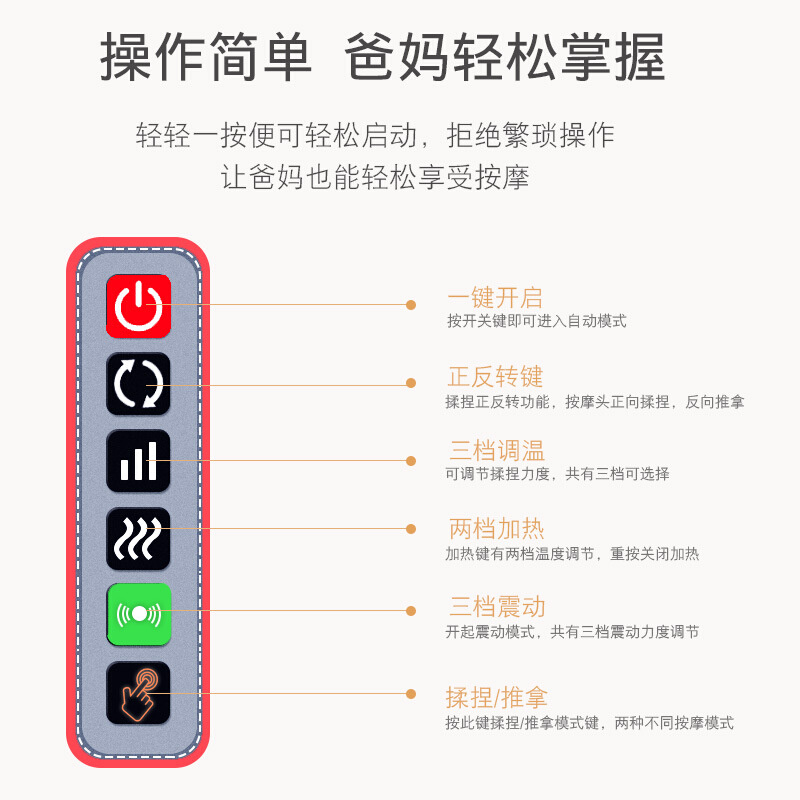 肩颈按摩仪震动颈部肩部背部腰部多功能揉捏热敷家用颈椎按摩披肩-图2