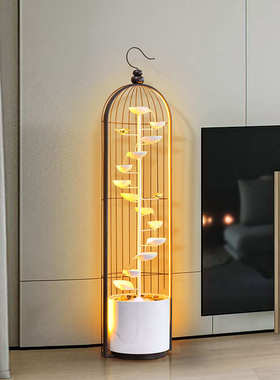 现代轻奢流水摆件循环水客厅电视柜沙发旁边落地装饰乔迁新居礼品