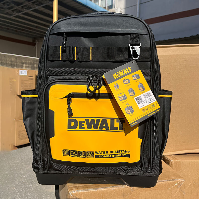 DEWALT14寸工具包电工维修多功能加厚双肩背包防水防尘IP54-图2