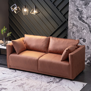 Nordic light luxury wash-free technology cloth floor-standing sofa ຂະຫນາດນ້ອຍຫ້ອງອາພາດເມັນໃຫ້ເຊົ່າ double-person spring seat bag