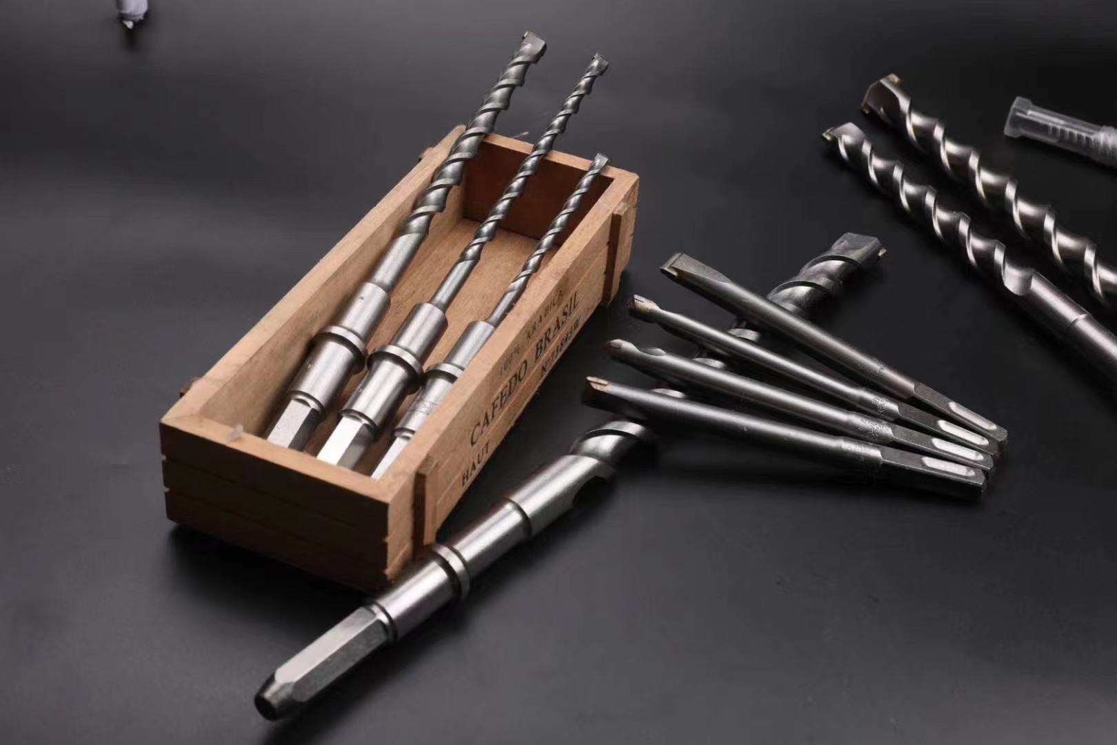 天力电锤钻头 冲击钻 混凝土穿墙钻方头圆头规格全  200长