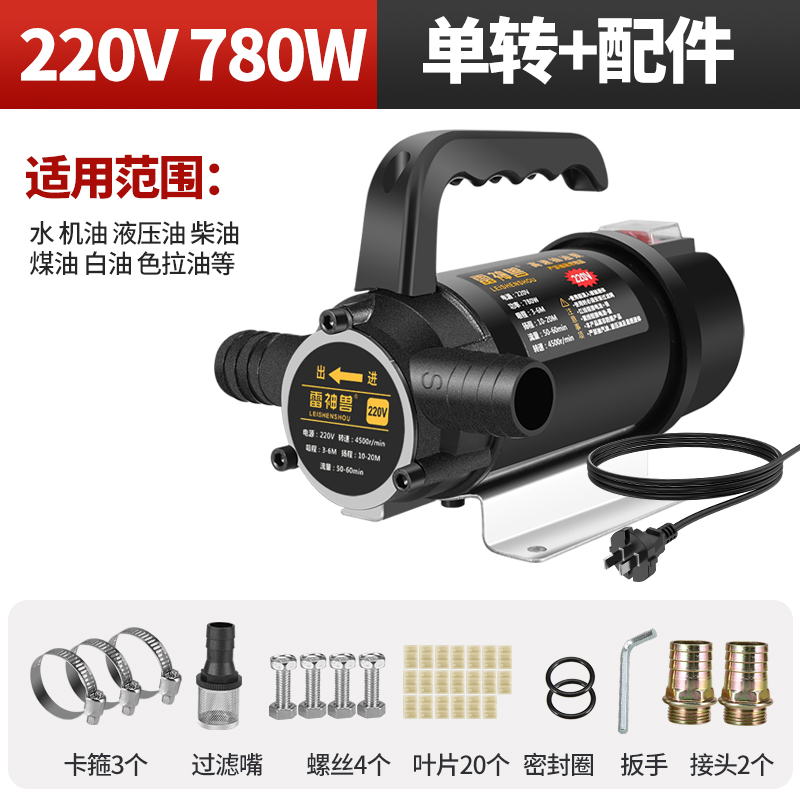 厂油水两用抽水泵抽油泵家用12V24V48V60V220V小型水泵插电直流新 - 图2