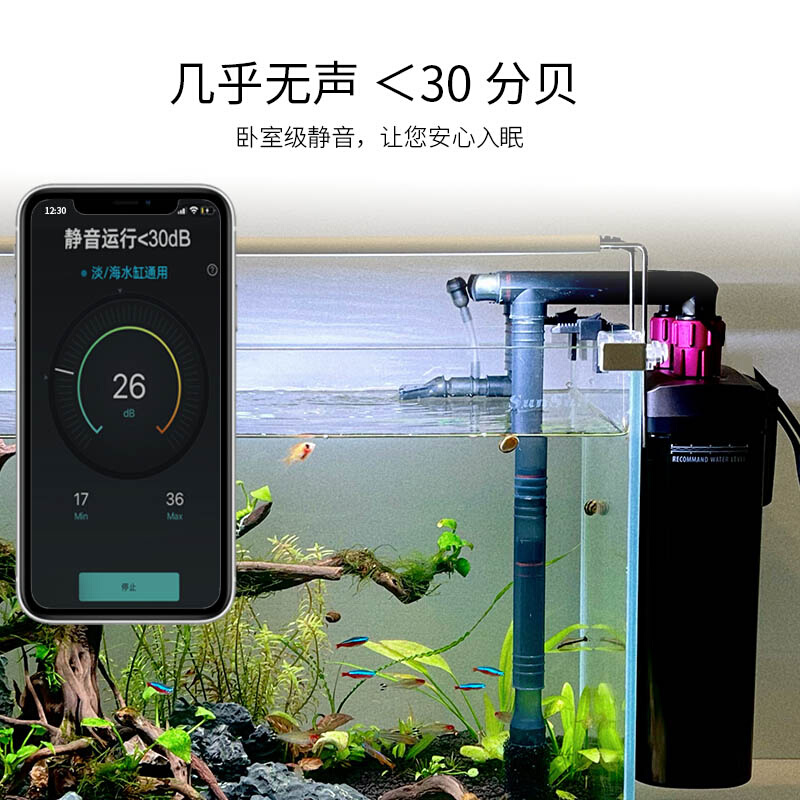 桶过wave680外缸水缸挂器置壁音鱼浅低小滤型能龟滤挂式位也用静 - 图0