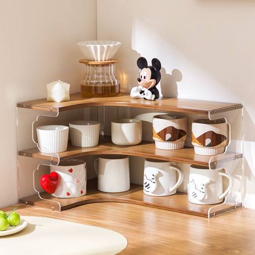 新疆包邮桌面转角置物架水杯收纳架茶具茶杯放置架咖啡角改造杯架 - 图3