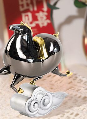 西安旅游文创纪念品中国风唐富贵金属唐马家居工艺品桌面装饰摆件