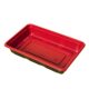 Disposable black and red tray rectangular plastic packaging durian fresh meat fruit packaging box food supermarket box