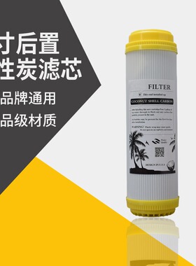 家用净水器10寸平口T33后置椰壳活性炭滤芯直饮机纯水机通用滤芯