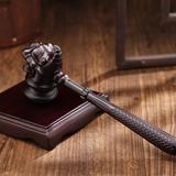 法槌黑檀木摆件家居客厅办公室装饰品中式獬豸律师商务开业送礼