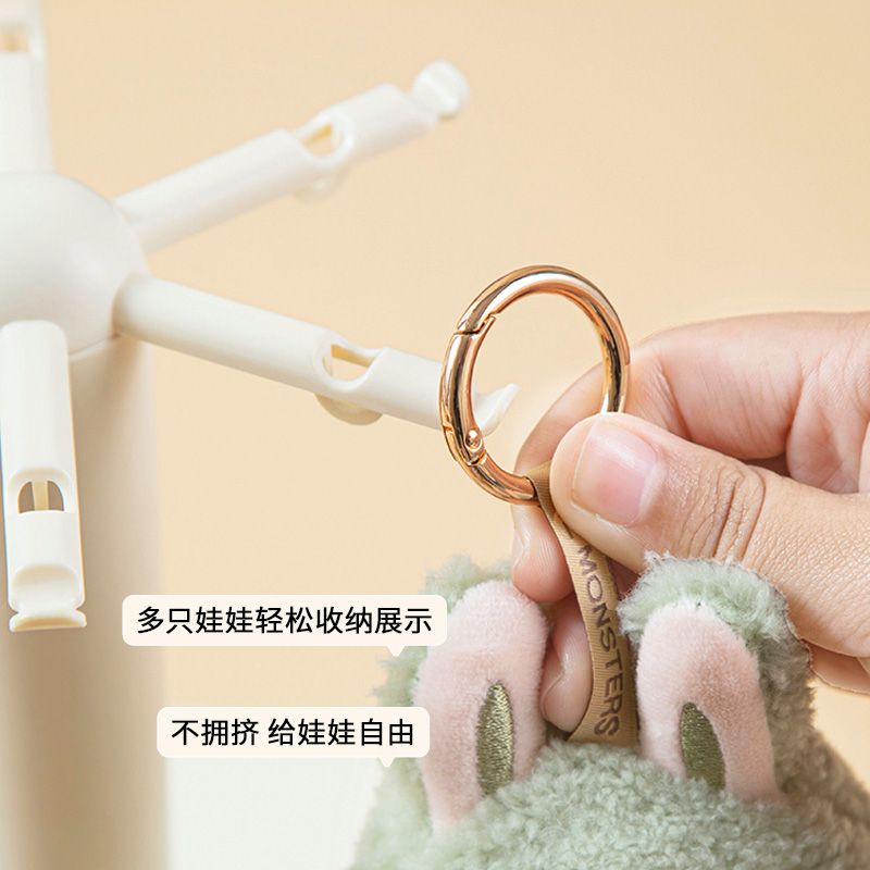 labubu展示盒旋转透明毛绒公仔玩偶手办拉布布挂件盲盒收纳展示架 - 图3