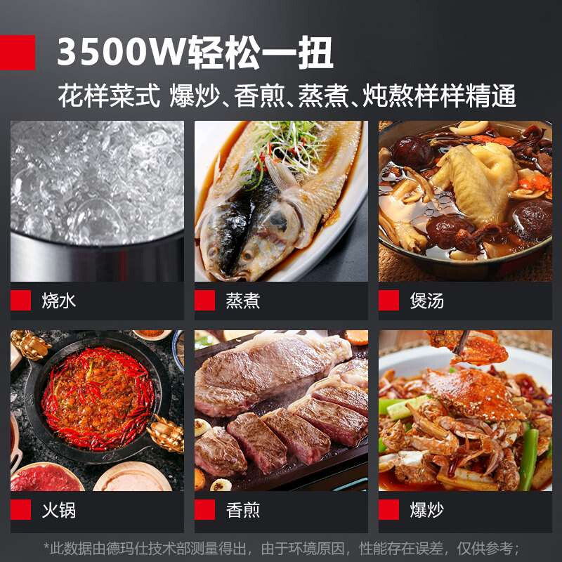 德玛仕商用电磁炉3500w大功率凹面家用5000w商业电磁灶BC-3500N - 图2