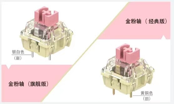 TTC新款金粉轴V2镀银机械键盘轴体客制化热拔插开关 旗舰版金触点 - 图0